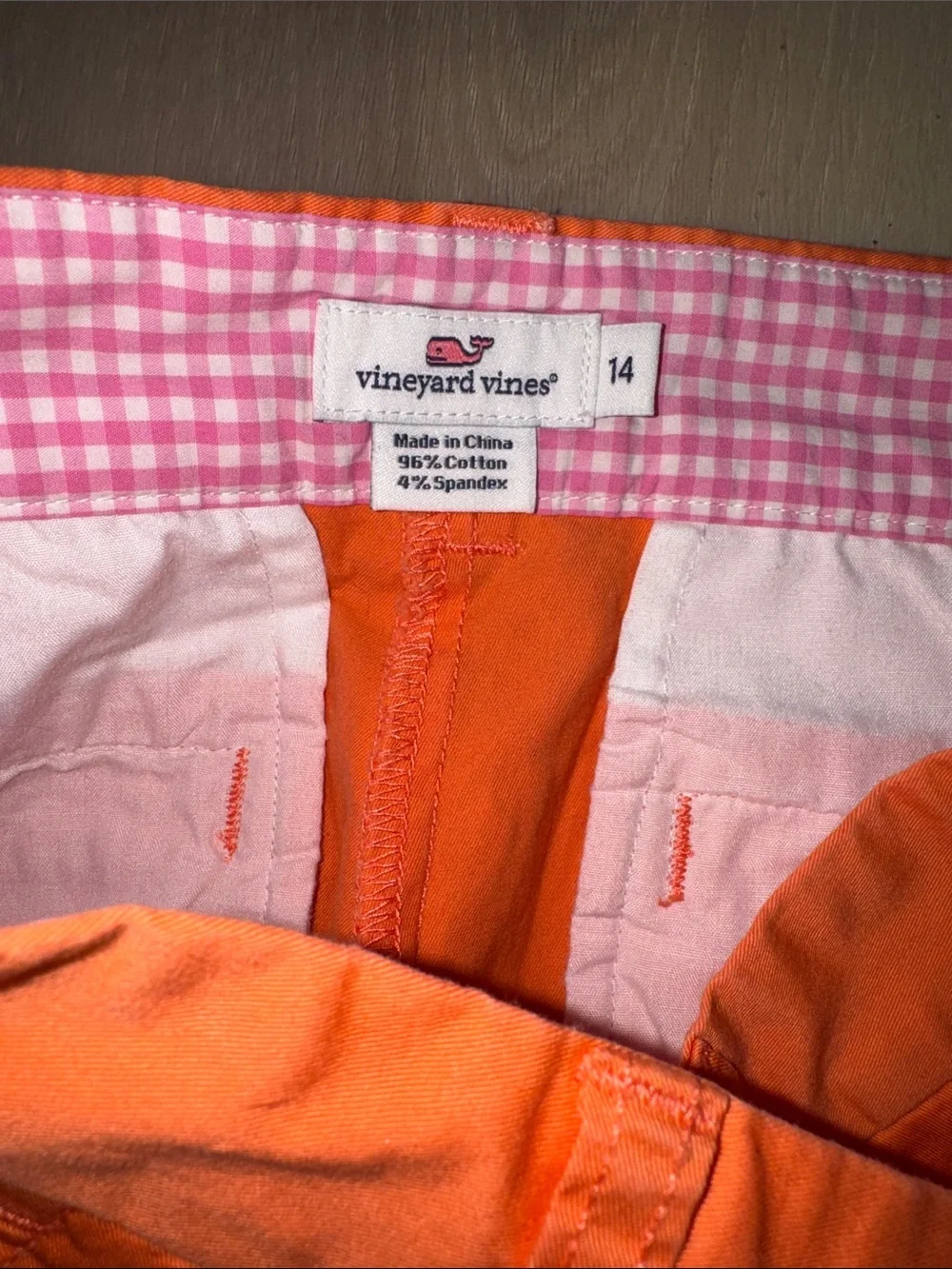 Vineyard Vines Orange Chino Bermuda Shorts